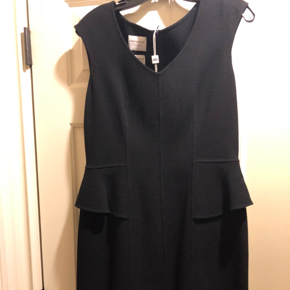 NWT Armani Collezioni Wool Peplum Dress Sz 10 $1295